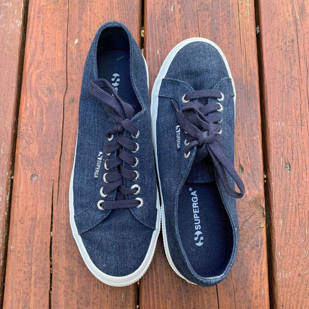 Size 8 Women's Blue Superga Sneakers